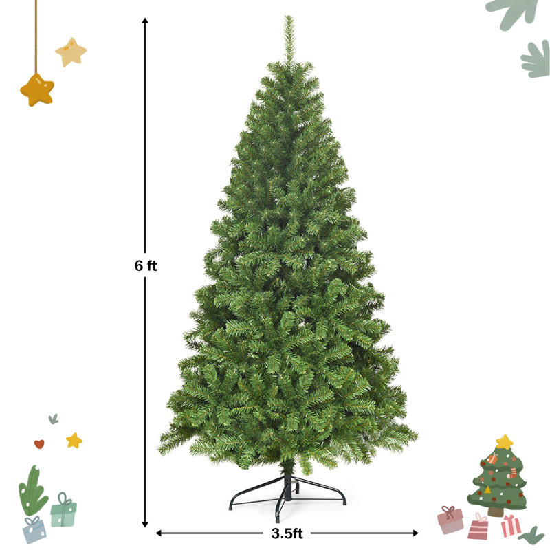 Arbre de Noël vert pin artificiel cachemire, H 6 pi