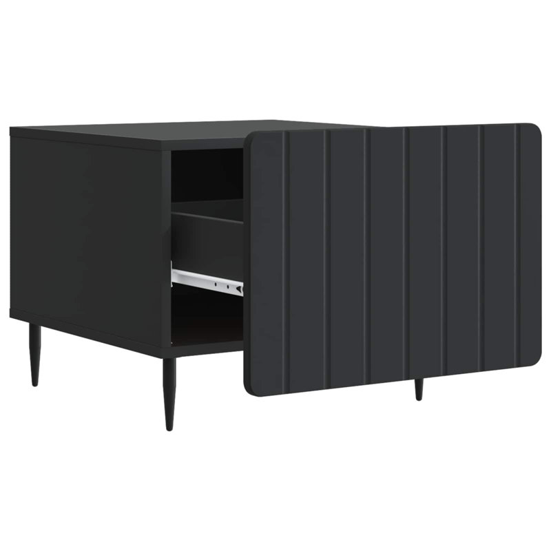 Coffee Table with Storage, Black, 42cm H x 50cm L x 49cm W