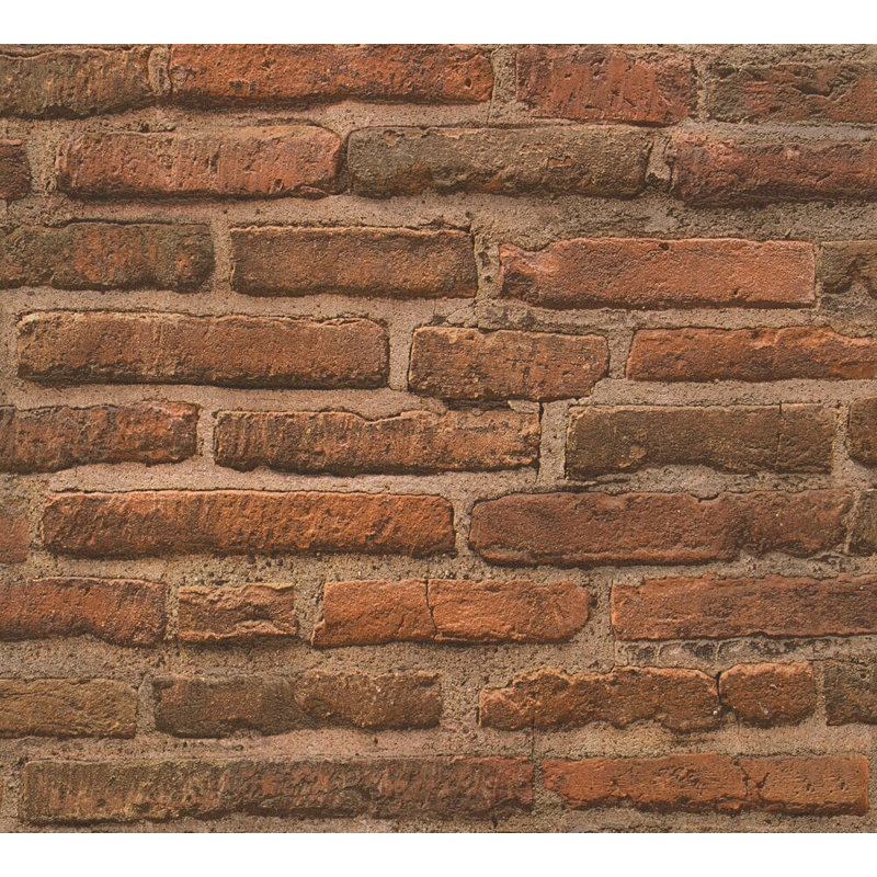 Rouleau de papier peint Mcgrail Brick, Rouge brique