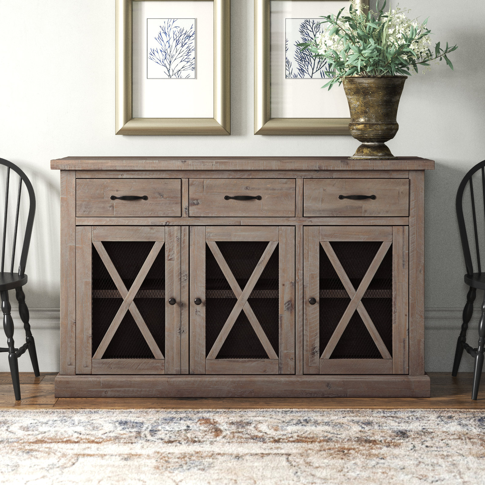 Bianca Acacia Sideboard, Weathered Natural