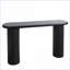 Table basse noire moderne de 56 po de largeur, console étroite, facile à nettoyer pour le couloir du salon