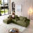 Modular Sectional Sofa, Deep Seat Corduroy Cloud Couch with Cup Holders, USB Ports & Storage Box, Sleeper Sofa Couch Boneless Couches With Movable Ottoman for Living Room, No Assembly Required-607178530
