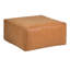Pouf ottoman de 30 po en similicuir brun