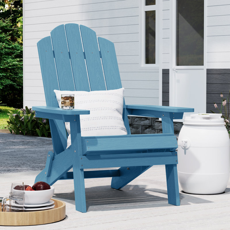 Chaise Adirondack pliante en plastique Mailloux, Bleu