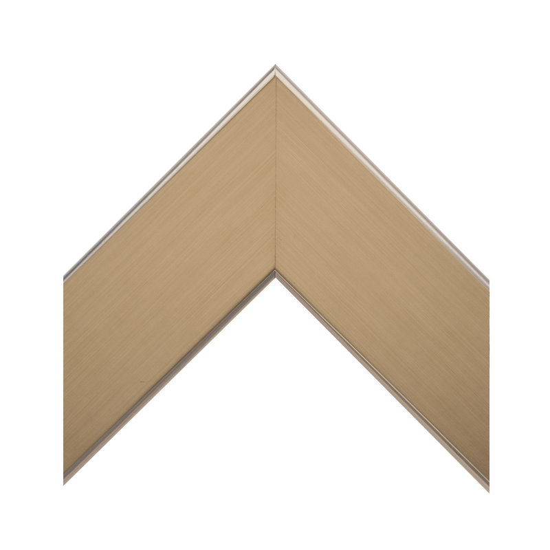 Shmuel Wood Framed with Safety Backing Ideal for Bathroom / Vanity Mirror, Champagne Bronze, 32" x 32"