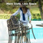 Ensemble repas pour 6 personnes, table en fonte d'aluminium et 6 chaises, 60 po, toutes saisons-112801828