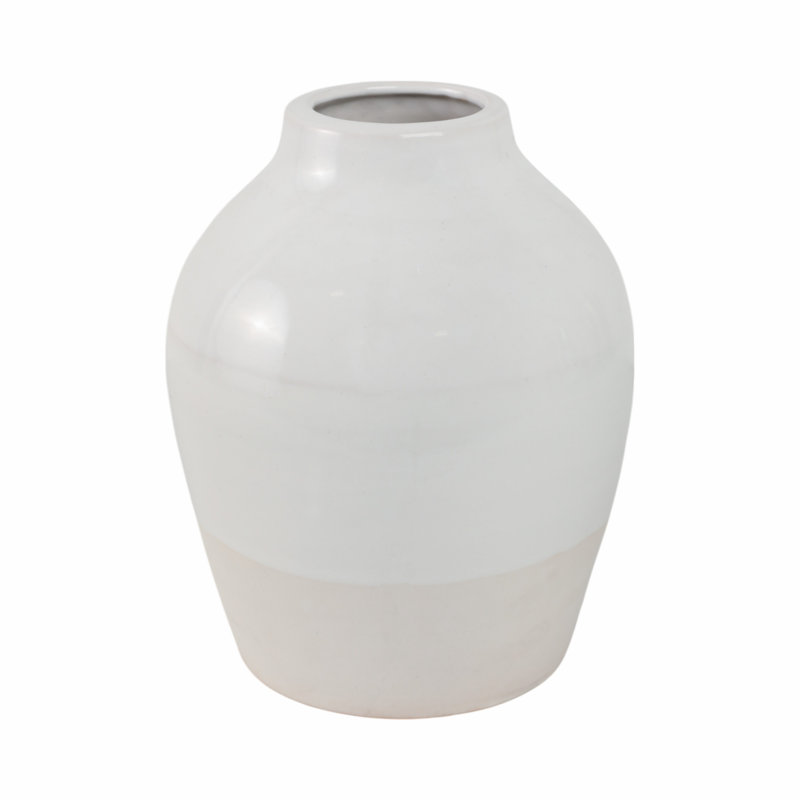 Clay Vase - Elevate Your Space With Elegant Home Decor, Ivory/Beige