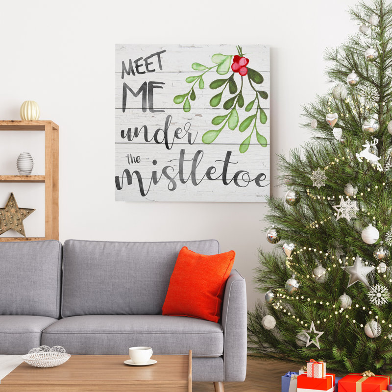 «Mistletoe», reproduction d'art texturé sur toile tendue, H 40 po x l 40 po x P 1 po
