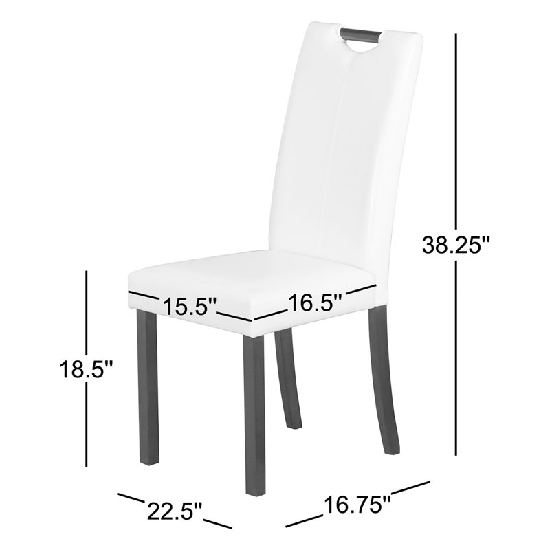 Cox 18.5'' H Faux Leather Upholstered Side Chair, White