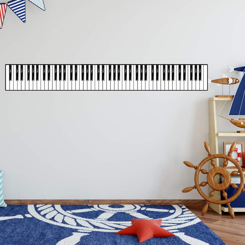 Décalcomanie murale "Piano Keys", H 2 po x l 20 po