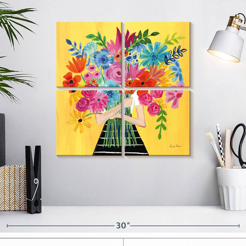Harnek Un bouquet de fleurs I, H 18 po x l 18 po
