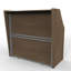 Bureau de réception rectangulaire en stratifié Previlus-385660830