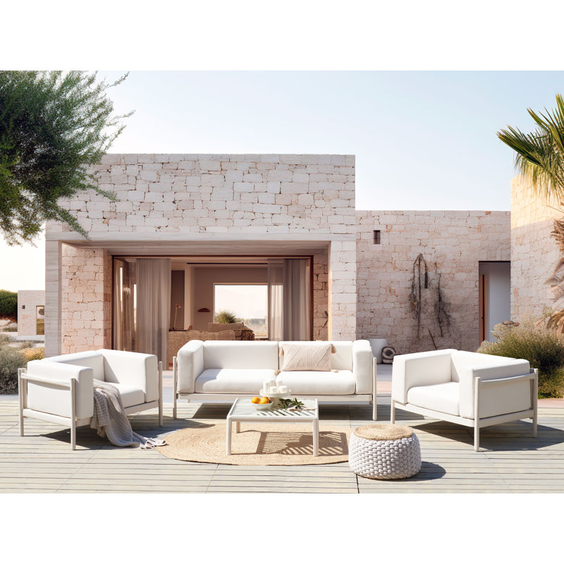 Bilan Wicker 4 - Person Garden Lounge Set with Cushions