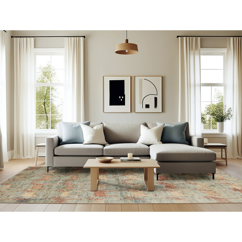 Abstract Indoor Rug, Rectangle 6' x 9'