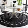 Round Johna Handmade Jute/Sisal Black Area Rug