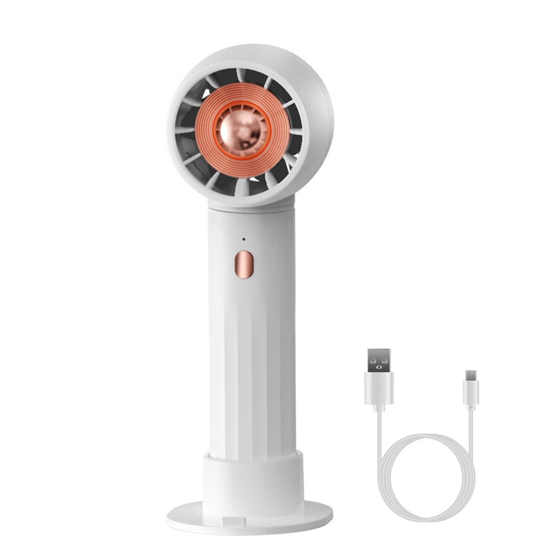 Portable Handheld Rechargeable Pocket Personal Phone Holder Fan with 3 Speeds, White