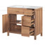 Meuble-lavabo en bois 36 po avec cadre en bois massif