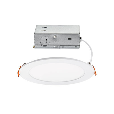 Luminaire encastré rond à DEL de 5 po et 650 lumens East Grove Home Builder Essential pour rénovation ou construction neuve avec 5-CCT blanc
