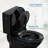 Round Toilet Seat for Adult/Child, Built-In Potty Training Seat, Soft Quiet Close Non-Slip Seat, Easy to Install & Clean, Magnetic Kids Seat and Cover for Round Oval Toilets, Black-123161797
