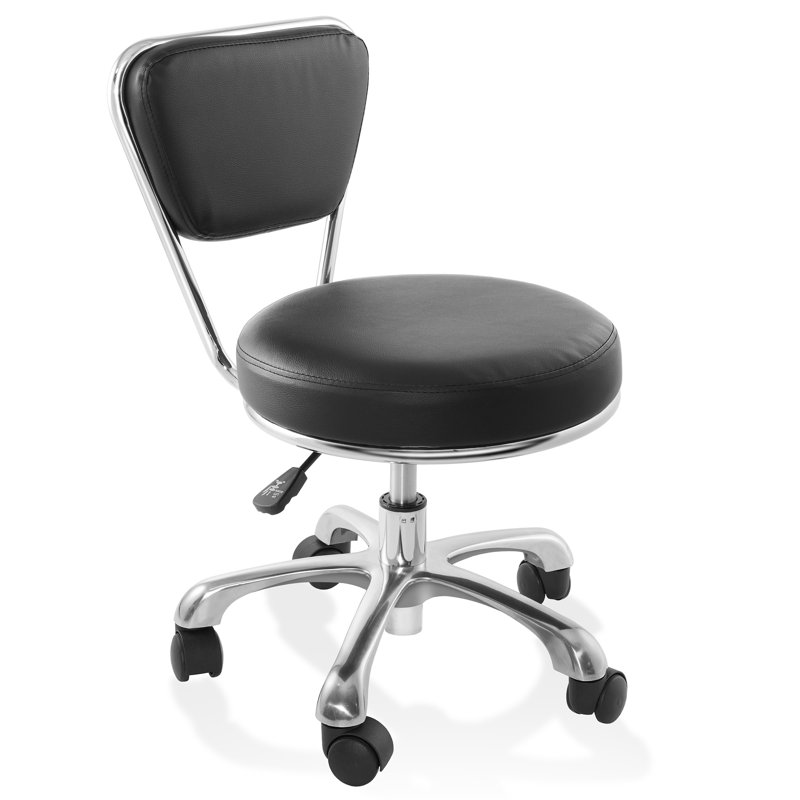  Height Adjustable Rolling Stool