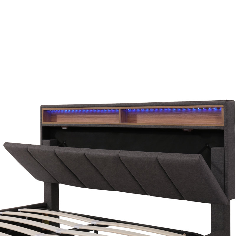 Cheylynn Upholstered Ottoman Bed, Double (4'6")