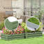 Outsunny Set of 2 Raised Garden Bed, 100 x 60 x 30 cm, Green