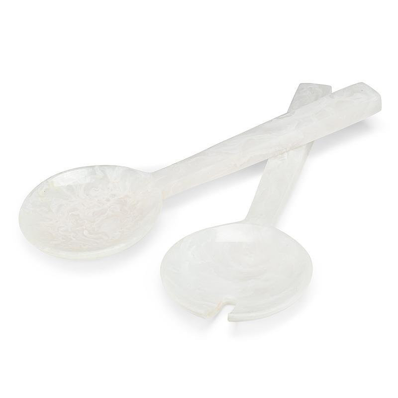 Ustensiles de service surdimensionnés à salade blanche