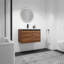 Meuble-lavabo de salle de bain avec lavabo (brun)
