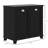 Dual Tilt Out Hamper Cabinet, Bathroom Storage. 2 Laundry For Washroom, Black. Modern Floor Cabinet With Spacious Towel Accommodation. Separate & Dark Item Build, Water-. Toppling Design.