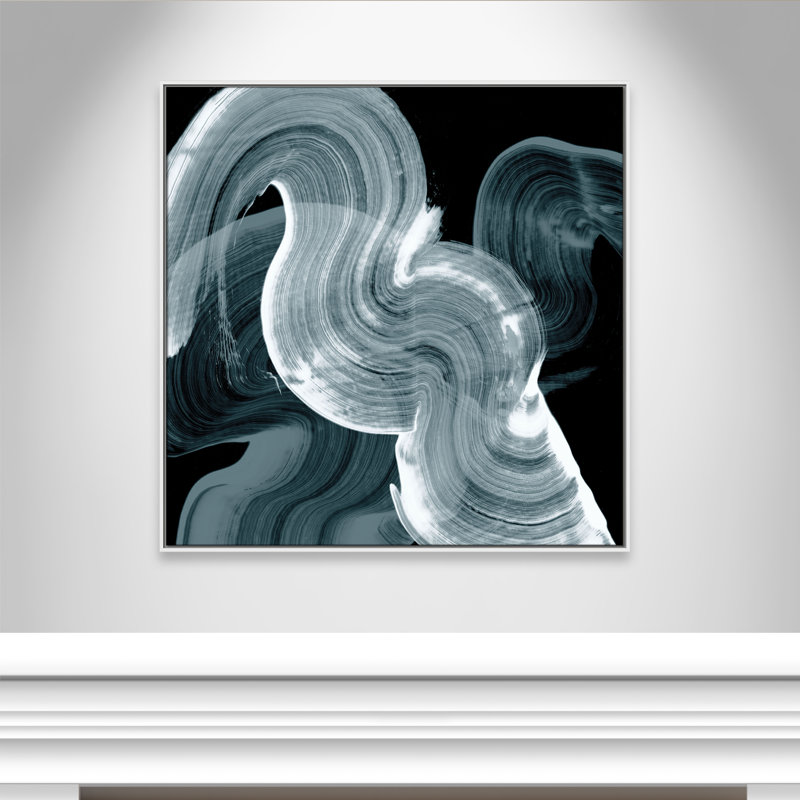«Swirl II Print» par Casa Fine Arts, Blanc, H 41,5 po x l 41,5 po