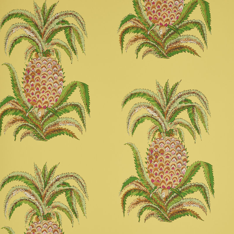 Pineapples Wallpaper, Yellow