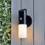 Allise Black 23.5cm H Solar Powered Integrated LED Outdoor Wall Lantern