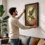 Winged Horse in Flight Art Deco 1 Piece Single Picture Frame Wall Art-136687699-136687702