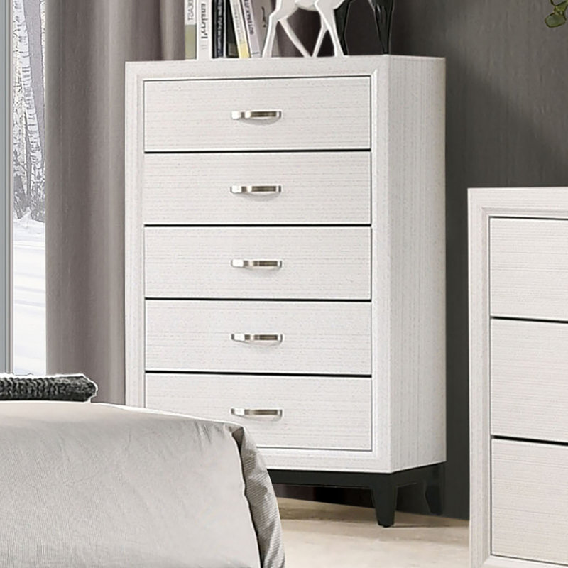 Commode contemporaine Errico, blanc, Blanc