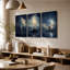 3 panneaux muraux, impression sur toile Night Ocean-1229704261