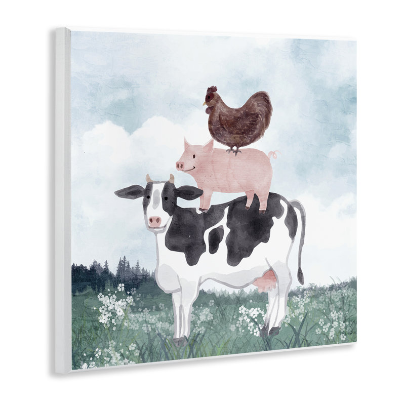 Plaque murale d'animaux de ferme en pot, par Kim Allen