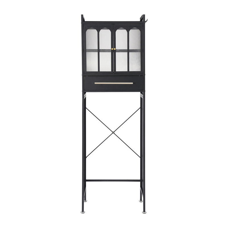 Organisateur de salle de bain sur pied, Noir, noir, noir, noir