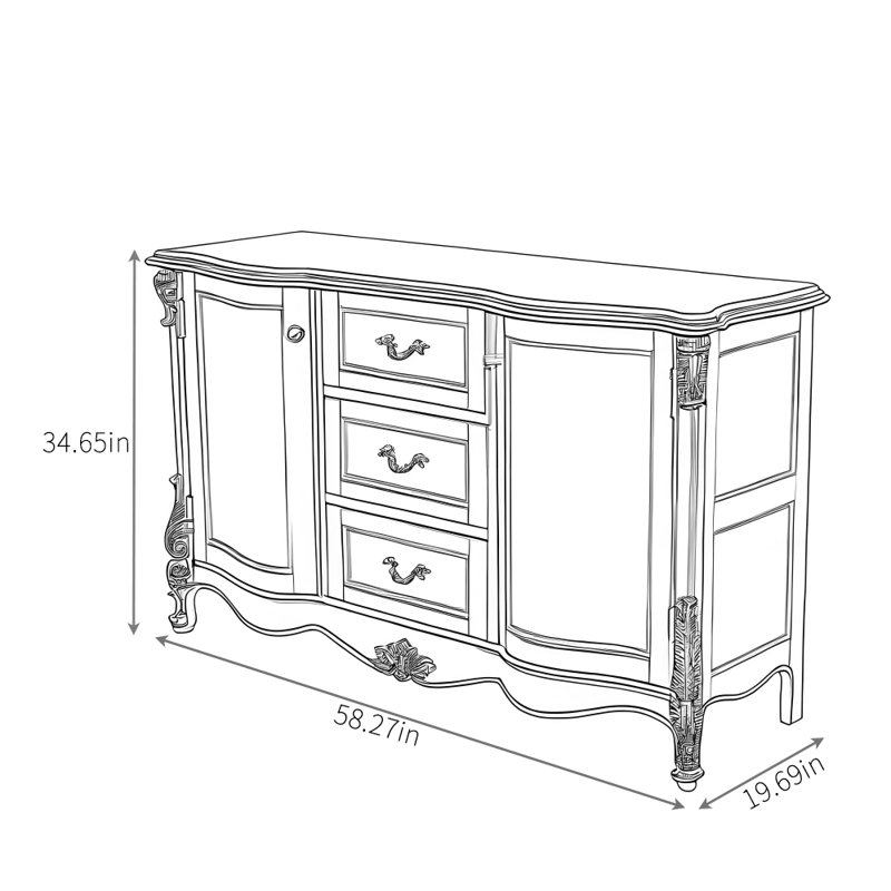 Retro-Style Furniture Sideboard