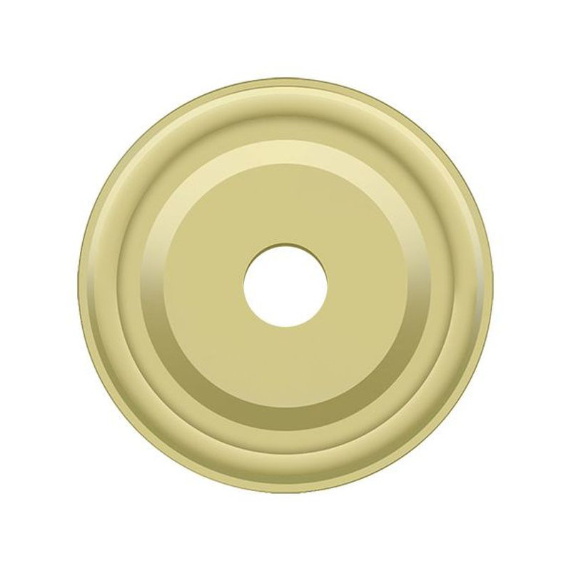 Deltana BPRC100U3 Base Plate for Knobs; 1" Diameter; Bright Brass Finish, Polished Brass