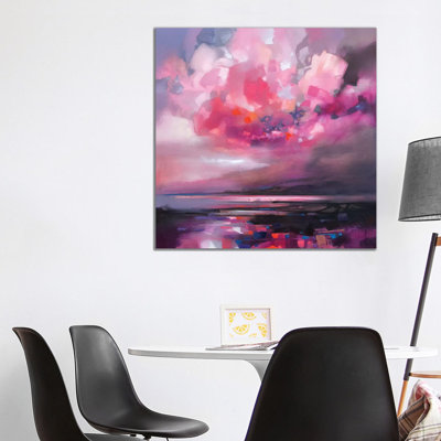 Dispersing Magenta 1 Piece Wrapped Canvas Painting