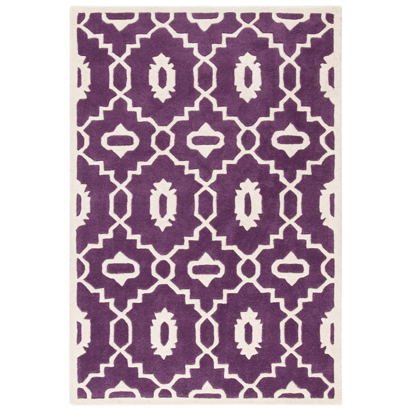 Carolene Hand Tufted Wool Geometric Rug, Rectangle 4' x 6'