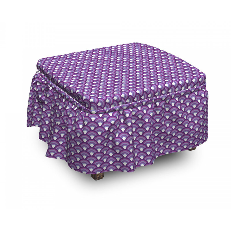 Housse pour repose-pieds mauve d’onde d’onde mauve