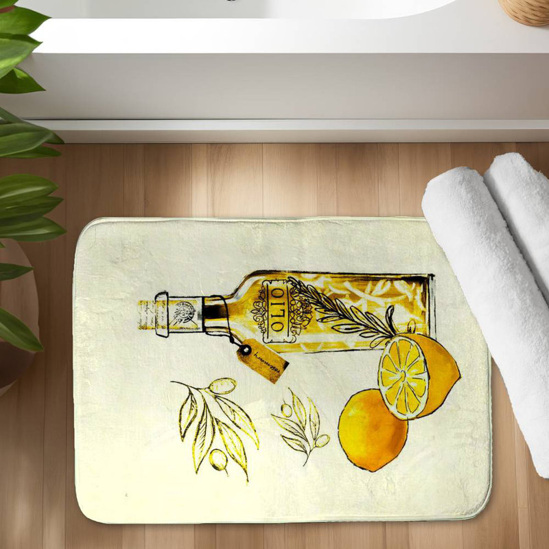 S Bath Mat with Non-Slip Backing - Quick Dry Memory Foam Bathroom Rug - Absorbent - Modern Plush Spa-Style - Machine Washable