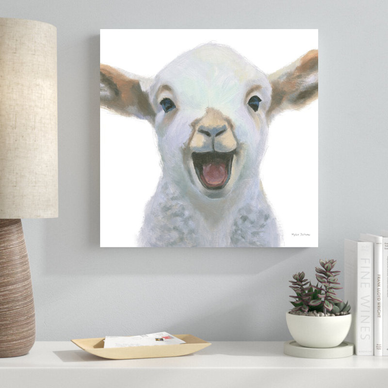 «Farm Friends I» par Myles Sullivan - reproduction d'art sur toile tendue, H 20 po x l 20 po