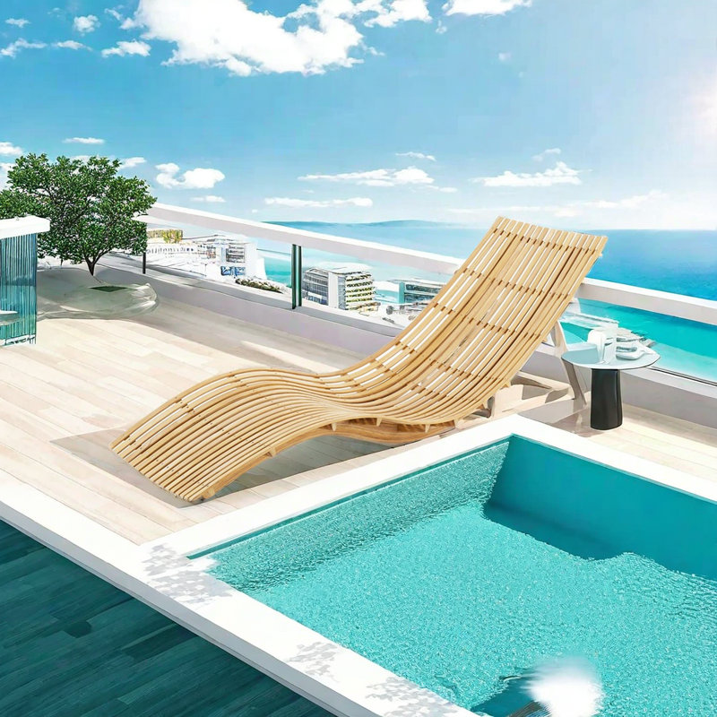Teak Outdoor Chaise Lounge Outdoor Wood Chaise Lounge