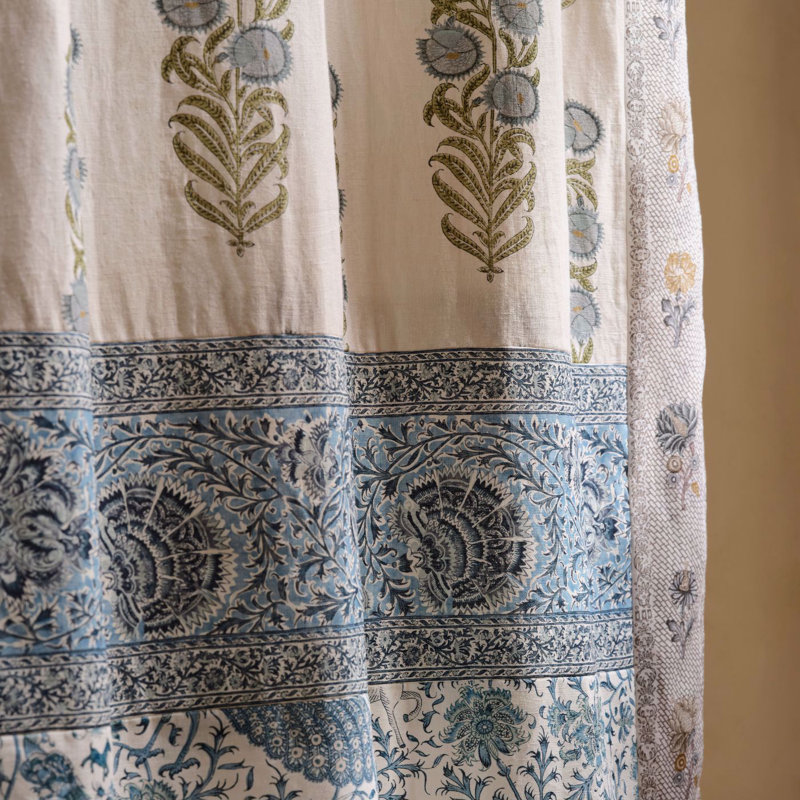 Sanganeri Block Print, Tempest/Olive