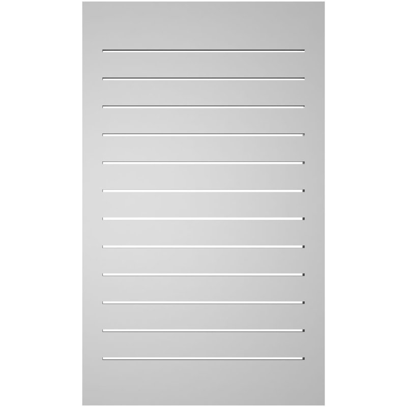 Évent à pignon fonctionnel en uréthane rectangulaire à fixation en surface, brun clair apprêté, H 40 po x l 24 po x P 2 po