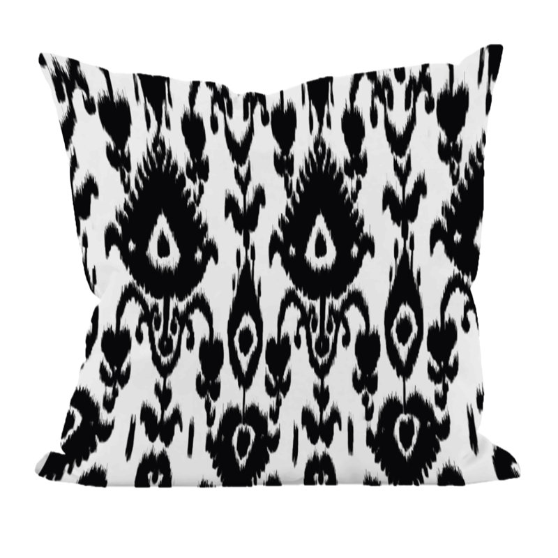 Reversible Throw Pillow, Black, 18" x 18"