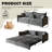 81.9" King Pull Out Sofa Bed,3-in-1 Convertible Sofa Bed with 3 Pillows & Golden Accent Detail Design, Modern Velvet 3-Seater Couch-146061942