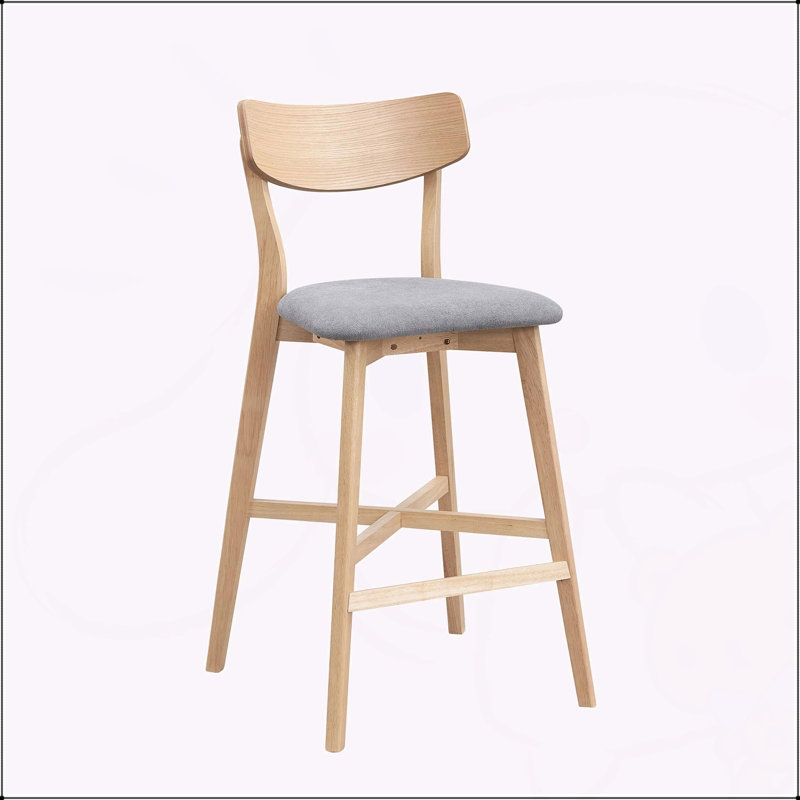 Ensemble de 2 chaises de bar en bois